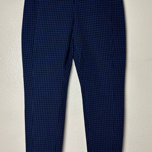 Banana Republic Devon Houndstooth Pants Woman's size 2 Navy Blue and Black - Picture 8 of 16
